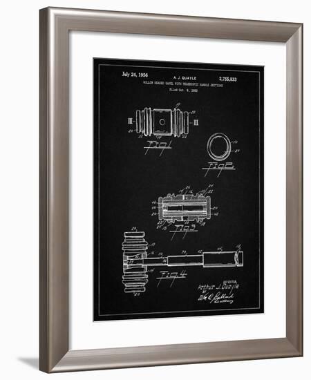 PP85-Vintage Black Gavel 1953 Patent Poster-Cole Borders-Framed Giclee Print