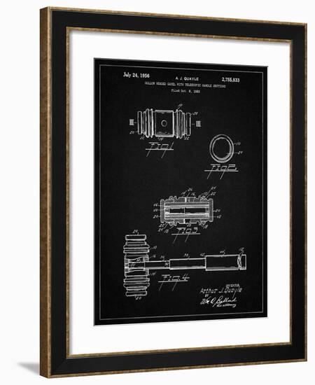 PP85-Vintage Black Gavel 1953 Patent Poster-Cole Borders-Framed Giclee Print