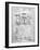 PP852-Slate Frank Ippolito Practice Drum Set Patent Poster-Cole Borders-Framed Giclee Print
