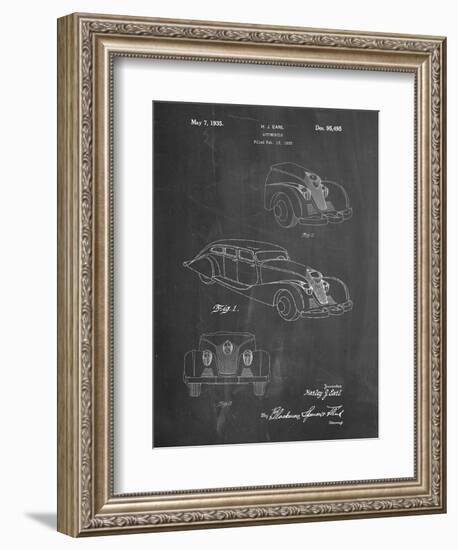 PP855-Chalkboard GM Cadillac Concept Design Patent Poster-Cole Borders-Framed Giclee Print