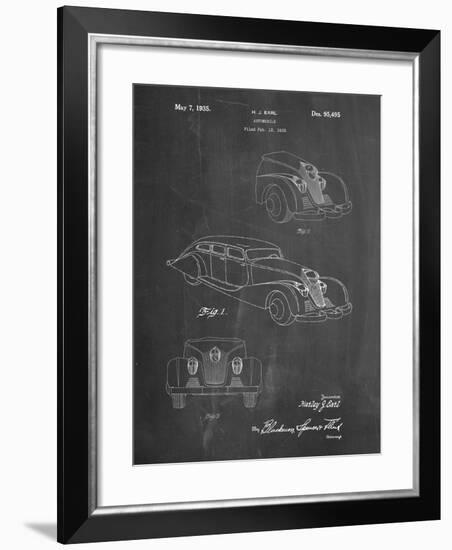 PP855-Chalkboard GM Cadillac Concept Design Patent Poster-Cole Borders-Framed Giclee Print