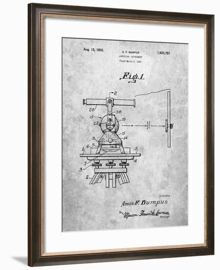 PP865-Slate Gurly Transit Patent Poster-Cole Borders-Framed Giclee Print