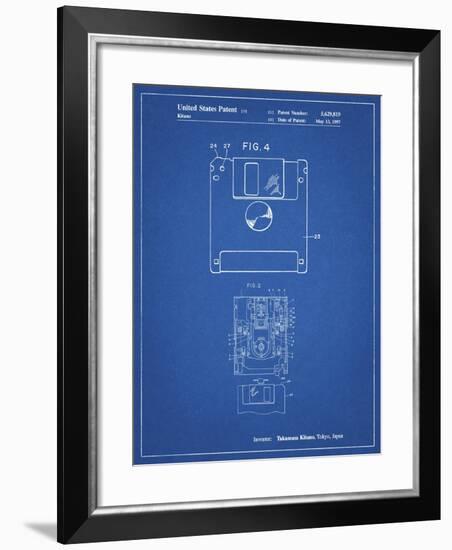 PP87-Blueprint 3 1/2 Inch Floppy Disk Patent Poster-Cole Borders-Framed Giclee Print