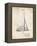 PP878-Vintage Parchment Herreshoff R 40' Gamecock Racing Sailboat Patent Poster-Cole Borders-Framed Premier Image Canvas