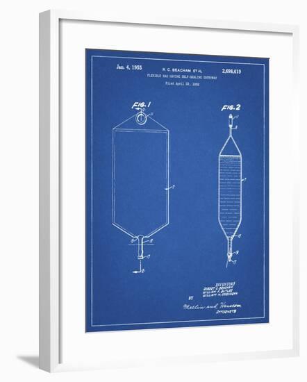 PP887-Blueprint I.V. Bag Patent Poster-Cole Borders-Framed Giclee Print