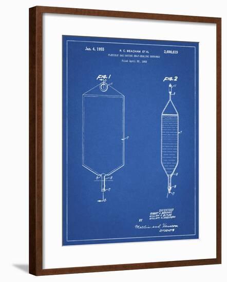 PP887-Blueprint I.V. Bag Patent Poster-Cole Borders-Framed Giclee Print