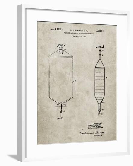 PP887-Sandstone I.V. Bag Patent Poster-Cole Borders-Framed Giclee Print