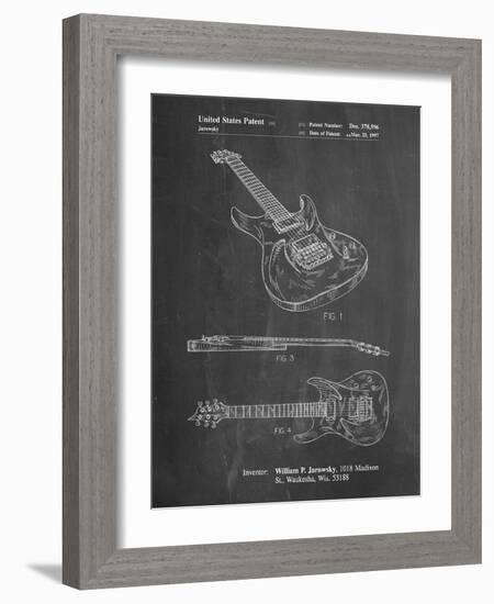 PP888-Chalkboard Ibanez Pro 540RBB Electric Guitar Patent Poster-Cole Borders-Framed Giclee Print