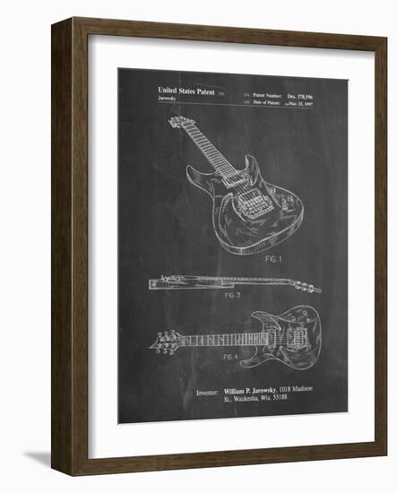 PP888-Chalkboard Ibanez Pro 540RBB Electric Guitar Patent Poster-Cole Borders-Framed Giclee Print