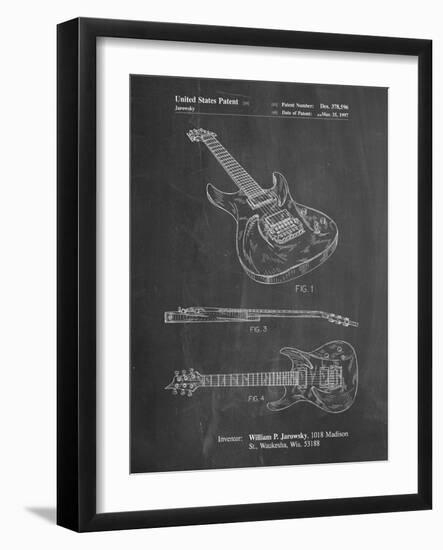 PP888-Chalkboard Ibanez Pro 540RBB Electric Guitar Patent Poster-Cole Borders-Framed Giclee Print