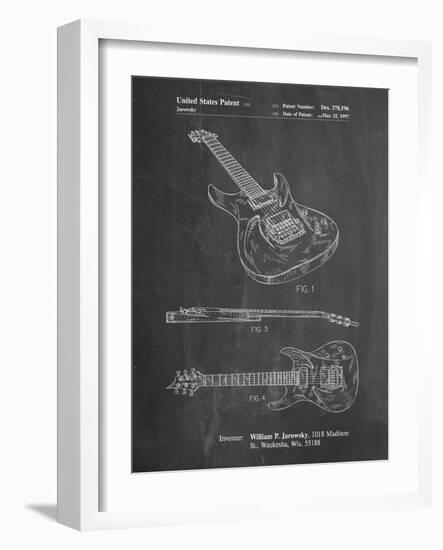 PP888-Chalkboard Ibanez Pro 540RBB Electric Guitar Patent Poster-Cole Borders-Framed Giclee Print