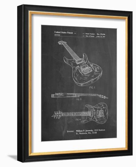 PP888-Chalkboard Ibanez Pro 540RBB Electric Guitar Patent Poster-Cole Borders-Framed Giclee Print