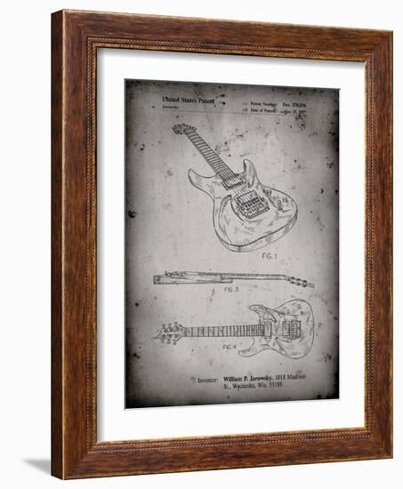 PP888-Faded Grey Ibanez Pro 540RBB Electric Guitar Patent Poster-Cole Borders-Framed Giclee Print