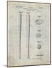 PP89-Antique Grid Parchment Vintage Baseball Bat 1939 Patent Poster-Cole Borders-Mounted Giclee Print