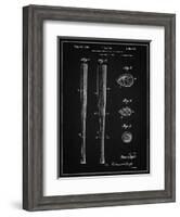 PP89-Vintage Black Vintage Baseball Bat 1939 Patent Poster-Cole Borders-Framed Giclee Print