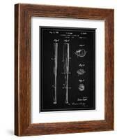 PP89-Vintage Black Vintage Baseball Bat 1939 Patent Poster-Cole Borders-Framed Giclee Print