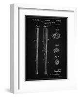 PP89-Vintage Black Vintage Baseball Bat 1939 Patent Poster-Cole Borders-Framed Giclee Print