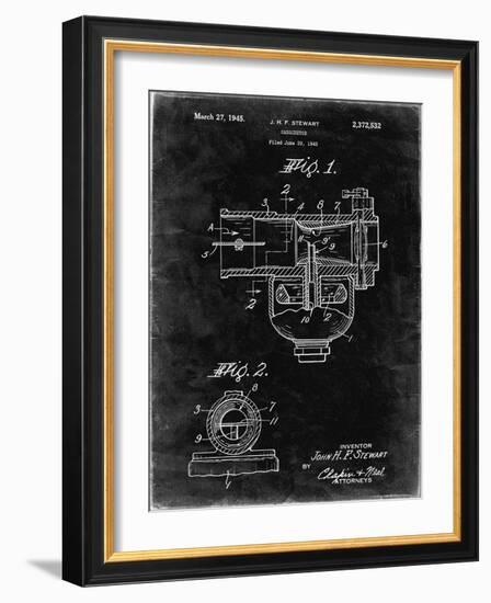 PP891-Black Grunge Indian Motorcycle Carburetor Patent Poster-Cole Borders-Framed Giclee Print