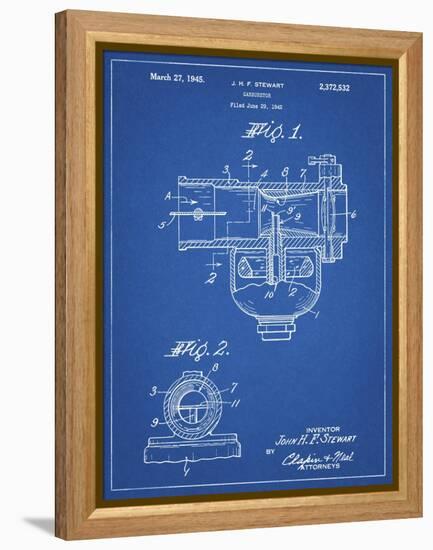 PP891-Blueprint Indian Motorcycle Carburetor Patent Poster-Cole Borders-Framed Premier Image Canvas