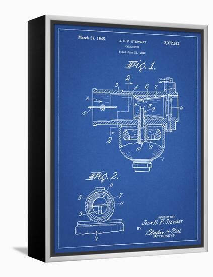 PP891-Blueprint Indian Motorcycle Carburetor Patent Poster-Cole Borders-Framed Premier Image Canvas