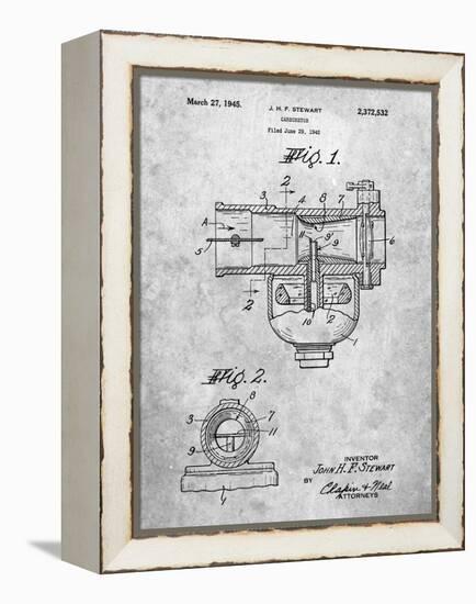 PP891-Slate Indian Motorcycle Carburetor Patent Poster-Cole Borders-Framed Premier Image Canvas