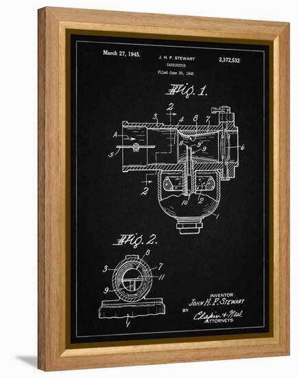 PP891-Vintage Black Indian Motorcycle Carburetor Patent Poster-Cole Borders-Framed Premier Image Canvas