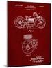 PP892-Burgundy Indian Motorcycle Drive Shaft Patent Poster-Cole Borders-Mounted Giclee Print