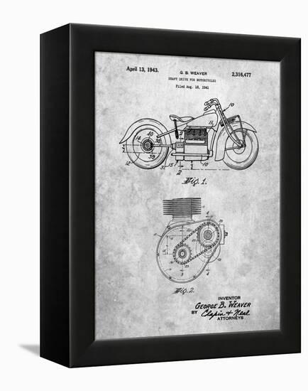 PP892-Slate Indian Motorcycle Drive Shaft Patent Poster-Cole Borders-Framed Premier Image Canvas