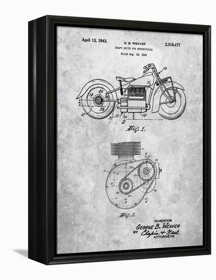 PP892-Slate Indian Motorcycle Drive Shaft Patent Poster-Cole Borders-Framed Premier Image Canvas