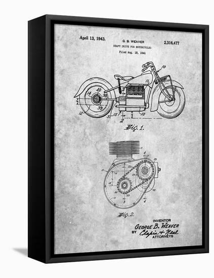 PP892-Slate Indian Motorcycle Drive Shaft Patent Poster-Cole Borders-Framed Premier Image Canvas