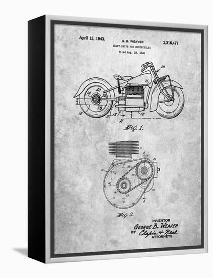 PP892-Slate Indian Motorcycle Drive Shaft Patent Poster-Cole Borders-Framed Premier Image Canvas