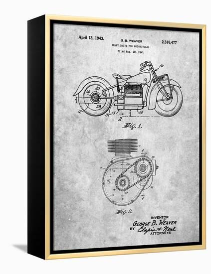 PP892-Slate Indian Motorcycle Drive Shaft Patent Poster-Cole Borders-Framed Premier Image Canvas