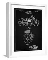 PP892-Vintage Black Indian Motorcycle Drive Shaft Patent Poster-Cole Borders-Framed Giclee Print