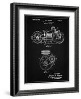 PP892-Vintage Black Indian Motorcycle Drive Shaft Patent Poster-Cole Borders-Framed Giclee Print