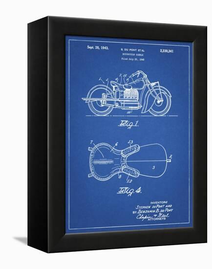 PP893-Blueprint Indian Motorcycle Saddle Patent Poster-Cole Borders-Framed Premier Image Canvas