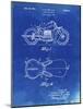 PP893-Faded Blueprint Indian Motorcycle Saddle Patent Poster-Cole Borders-Mounted Giclee Print