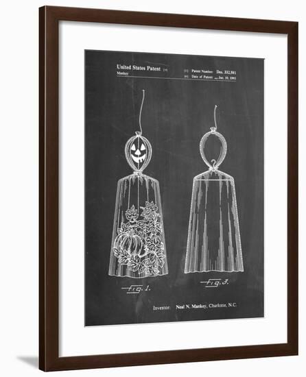 PP895-Chalkboard Jack O'Lantern Patent Poster-Cole Borders-Framed Giclee Print
