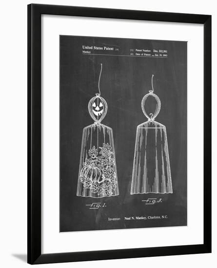 PP895-Chalkboard Jack O'Lantern Patent Poster-Cole Borders-Framed Giclee Print