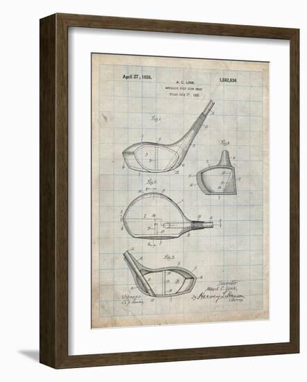 PP9 Antique Grid Parchment-Borders Cole-Framed Giclee Print