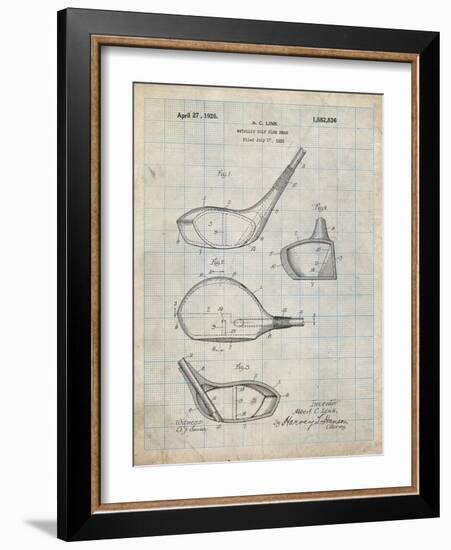 PP9 Antique Grid Parchment-Borders Cole-Framed Giclee Print