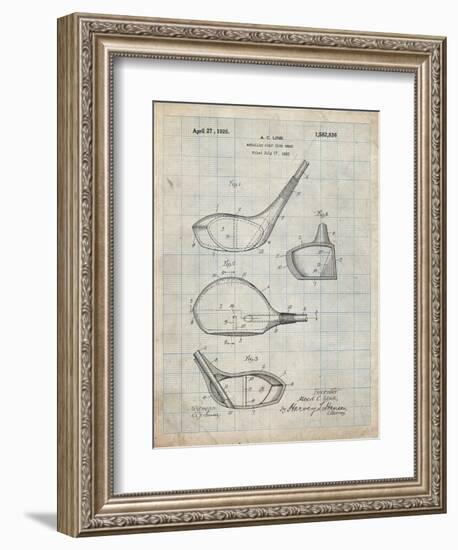 PP9 Antique Grid Parchment-Borders Cole-Framed Giclee Print