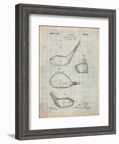 PP9 Antique Grid Parchment-Borders Cole-Framed Giclee Print