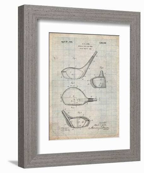 PP9 Antique Grid Parchment-Borders Cole-Framed Giclee Print