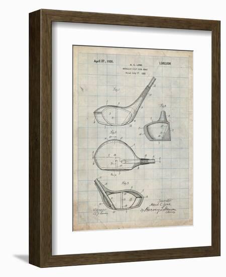 PP9 Antique Grid Parchment-Borders Cole-Framed Giclee Print