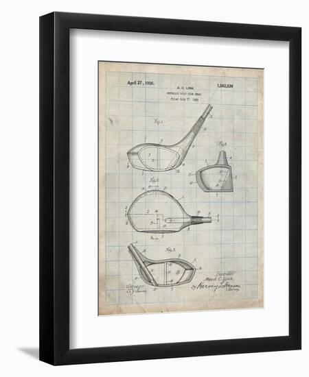 PP9 Antique Grid Parchment-Borders Cole-Framed Giclee Print