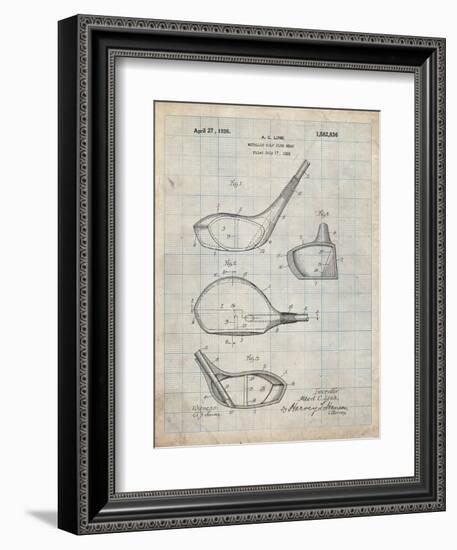 PP9 Antique Grid Parchment-Borders Cole-Framed Giclee Print