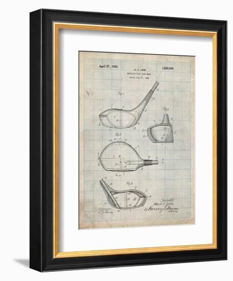 PP9 Antique Grid Parchment-Borders Cole-Framed Giclee Print