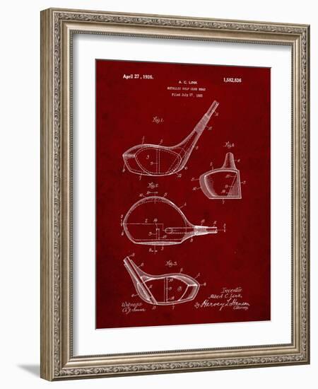 PP9 Burgundy-Borders Cole-Framed Giclee Print