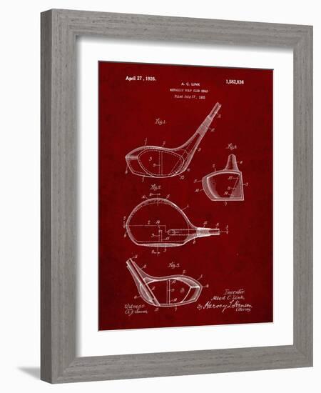 PP9 Burgundy-Borders Cole-Framed Giclee Print