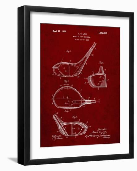 PP9 Burgundy-Borders Cole-Framed Giclee Print